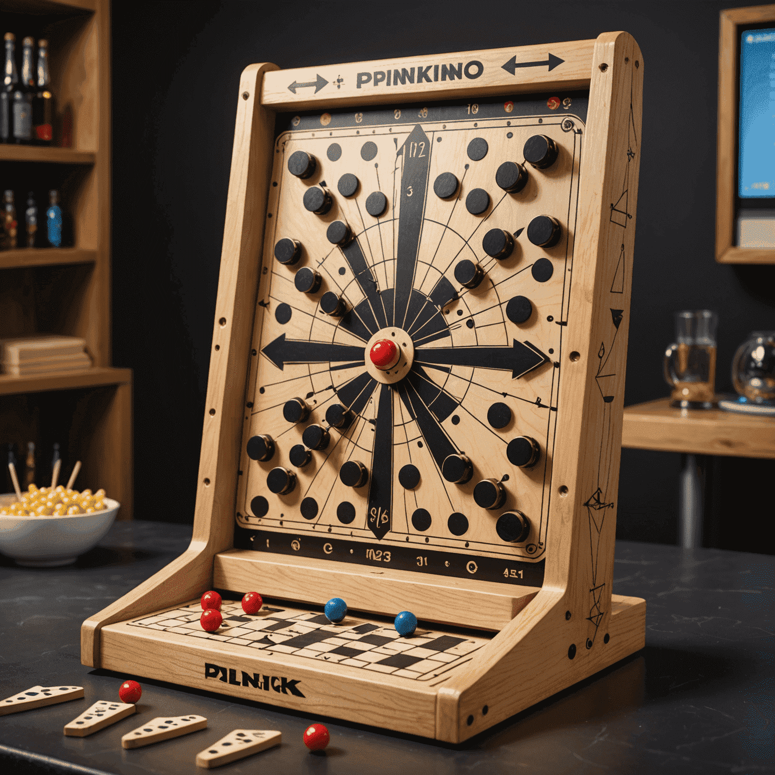 Immagine che mostra una tavola di Plinko con frecce e diagrammi che illustrano strategie avanzate di gioco